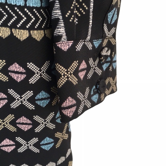 BCBG MaxAzria Freya Shift Column Tunic Style Boho Geometric Dress NWT | XS - Picture 10 of 11